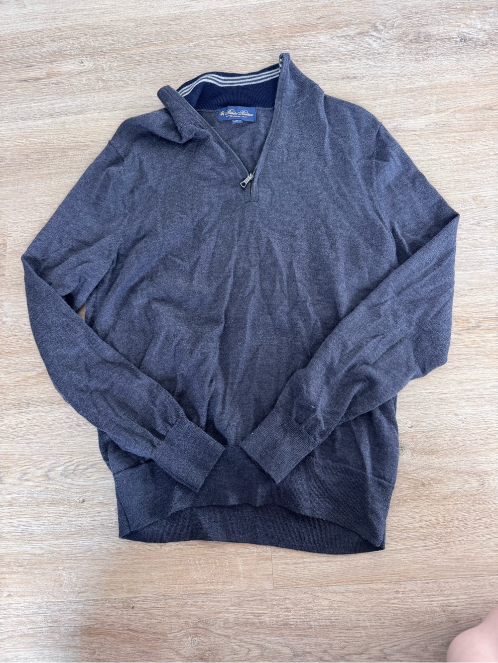 Brooks Brothers Men's Zip-Up Sweater in Charcoal Gray